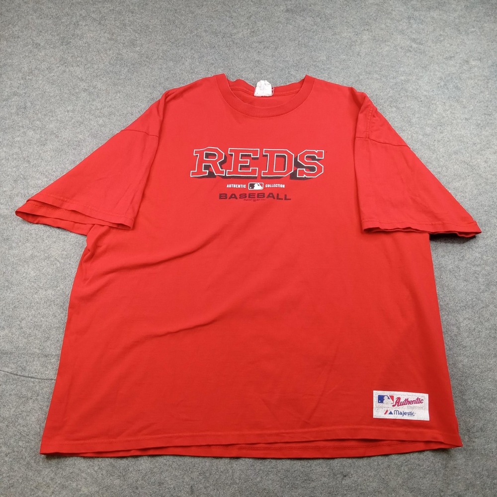 Cincinnati Reds Shirt Mens 2XL MLB Baseball Majestic Authentic Collection Tee